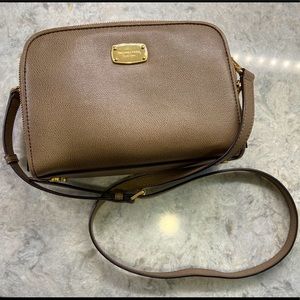 Michael Kors leather taupe Crossbody bag